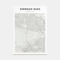 Sherman Oaks Map Portrait Poster