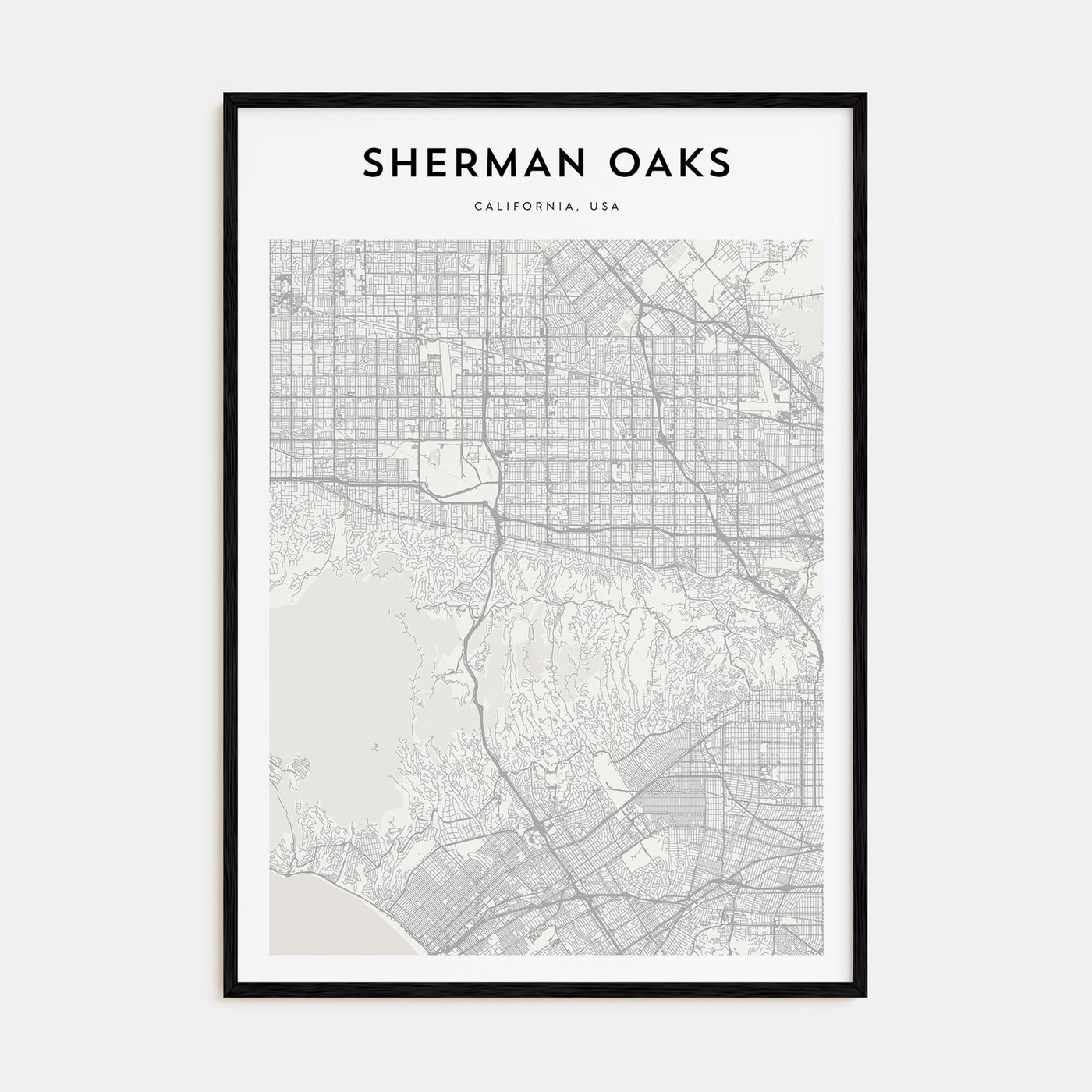 Sherman Oaks Map Portrait Poster