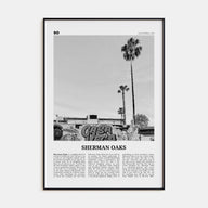 Sherman Oaks Travel B&W Poster