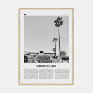 Sherman Oaks Travel B&W Poster