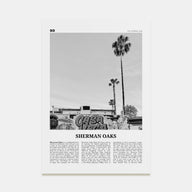 Sherman Oaks Travel B&W Poster