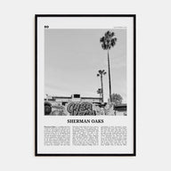 Sherman Oaks Travel B&W Poster