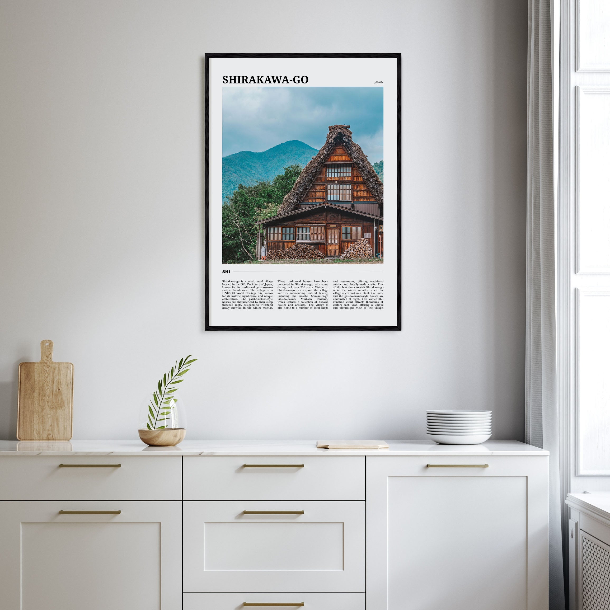 Shirakawa-go Travel Color Poster