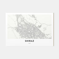 Shiraz Map Landscape Poster