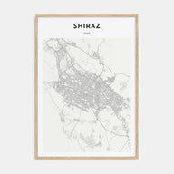 Shiraz Map Portrait Poster
