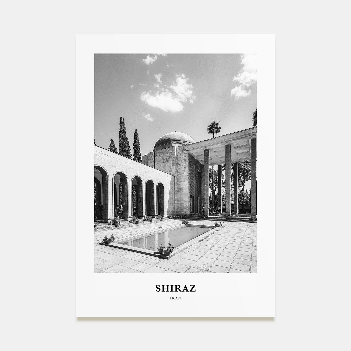Shiraz Portrait B&W Poster