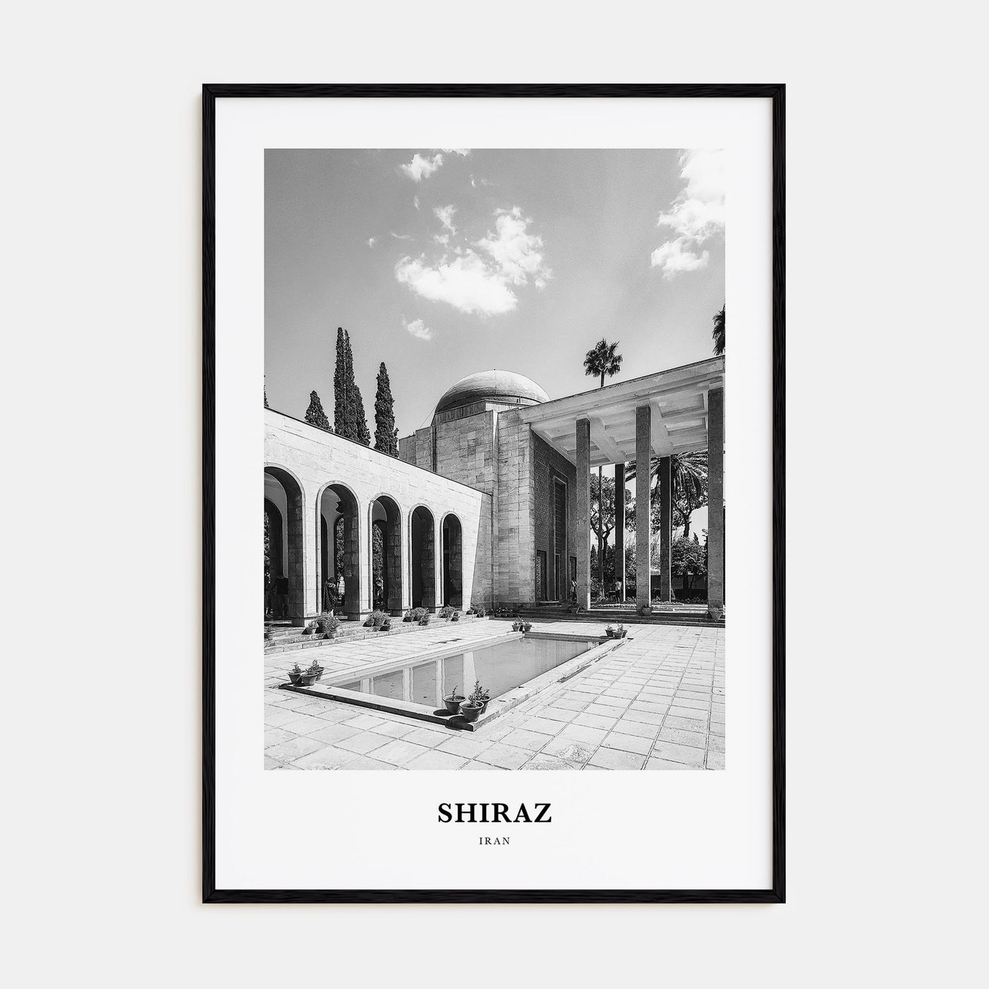 Shiraz Portrait B&W Poster