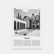 Shiraz Travel B&W Poster