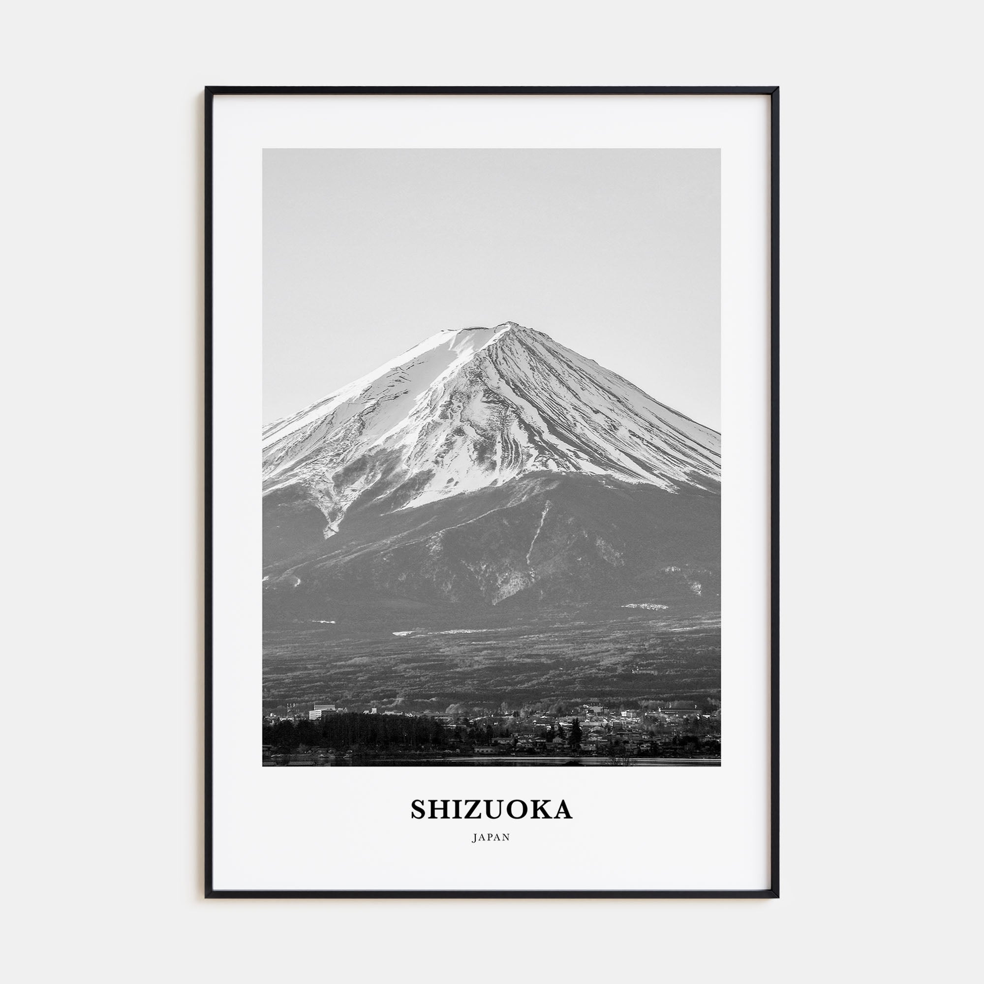 Shizuoka Portrait B&W Poster