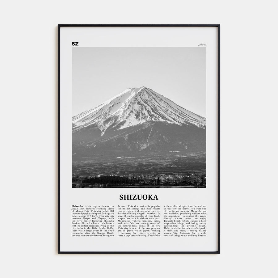 Shizuoka Travel B&W Poster