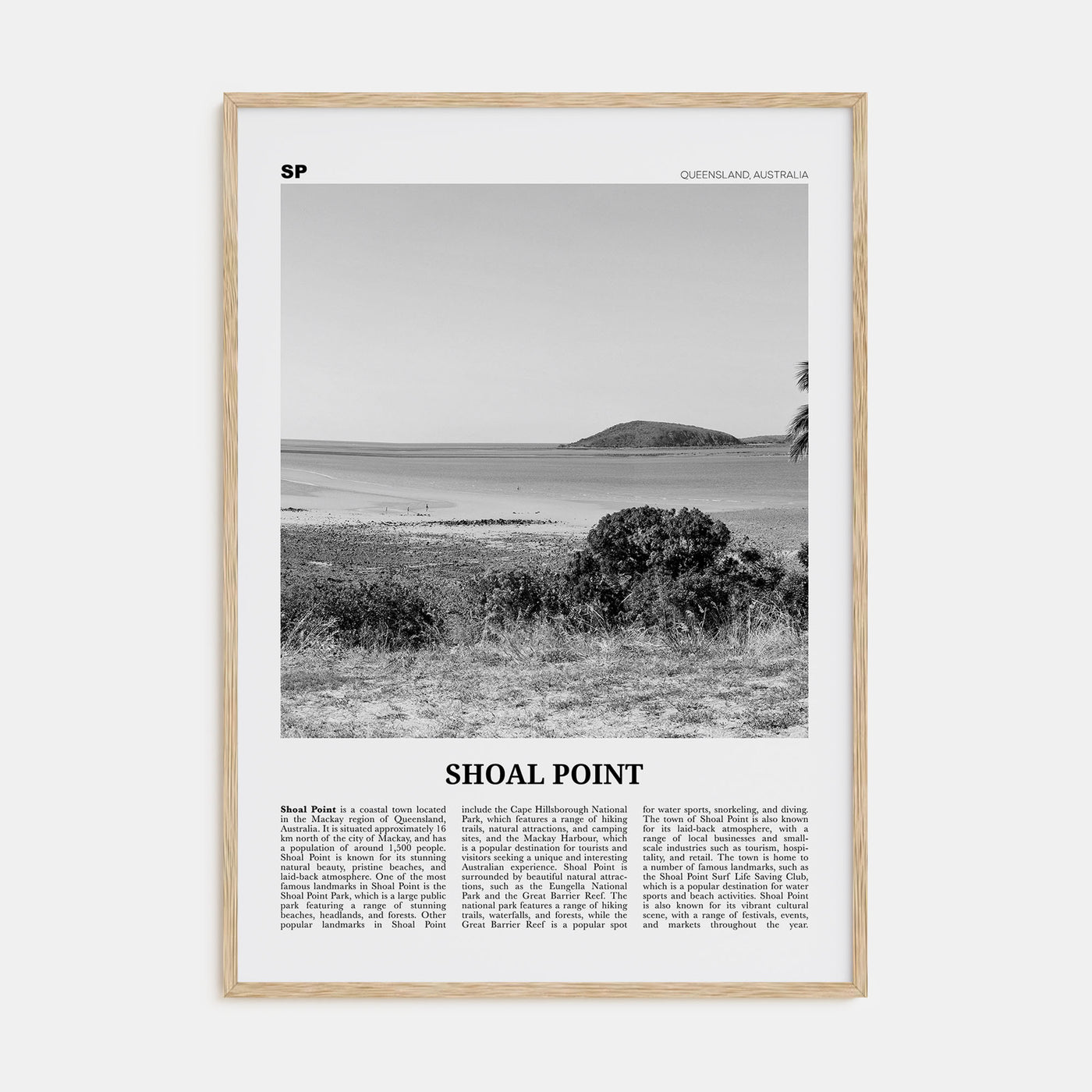Shoal Point Travel B&W Poster