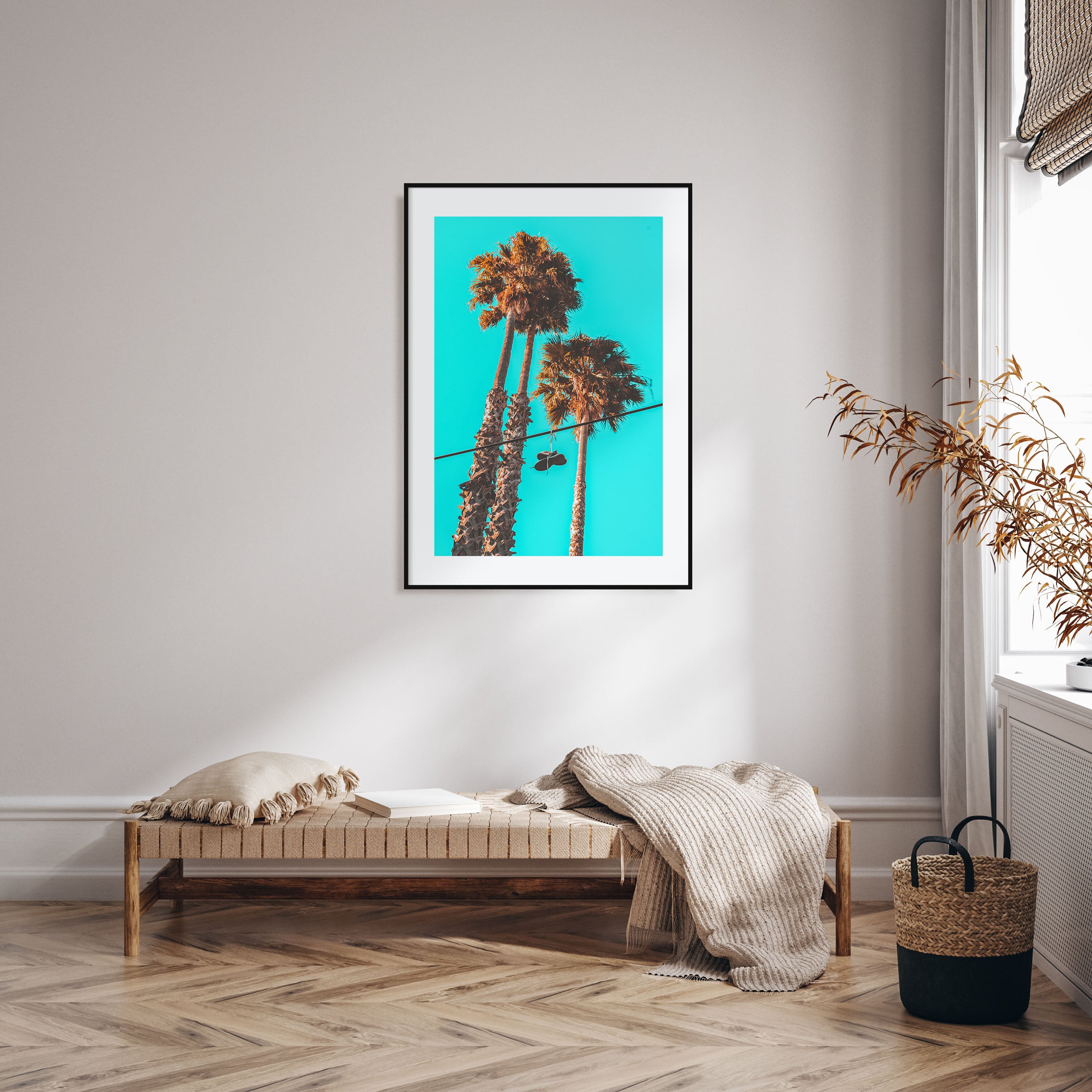 Shoes Hanging Photo Color Poster