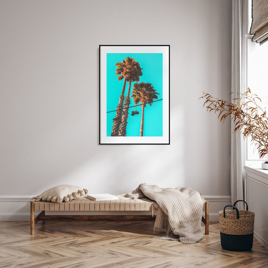 Shoes Hanging Photo Color Poster