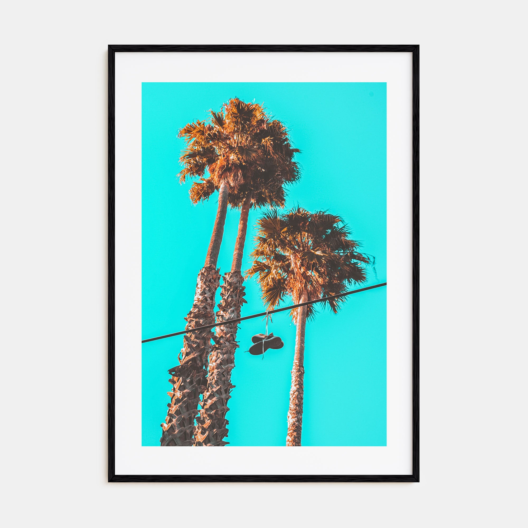 Shoes Hanging Photo Color Poster