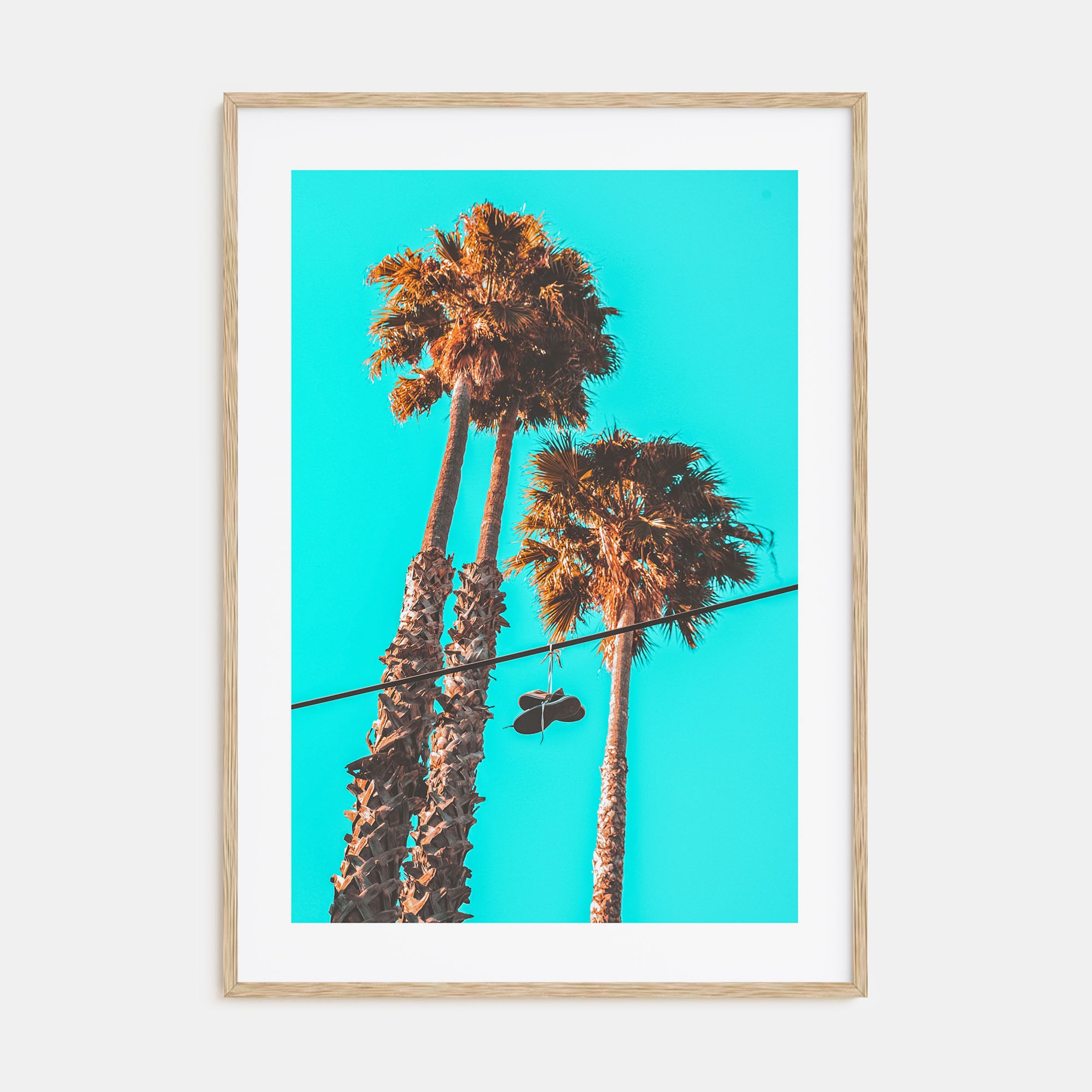 Shoes Hanging Photo Color Poster