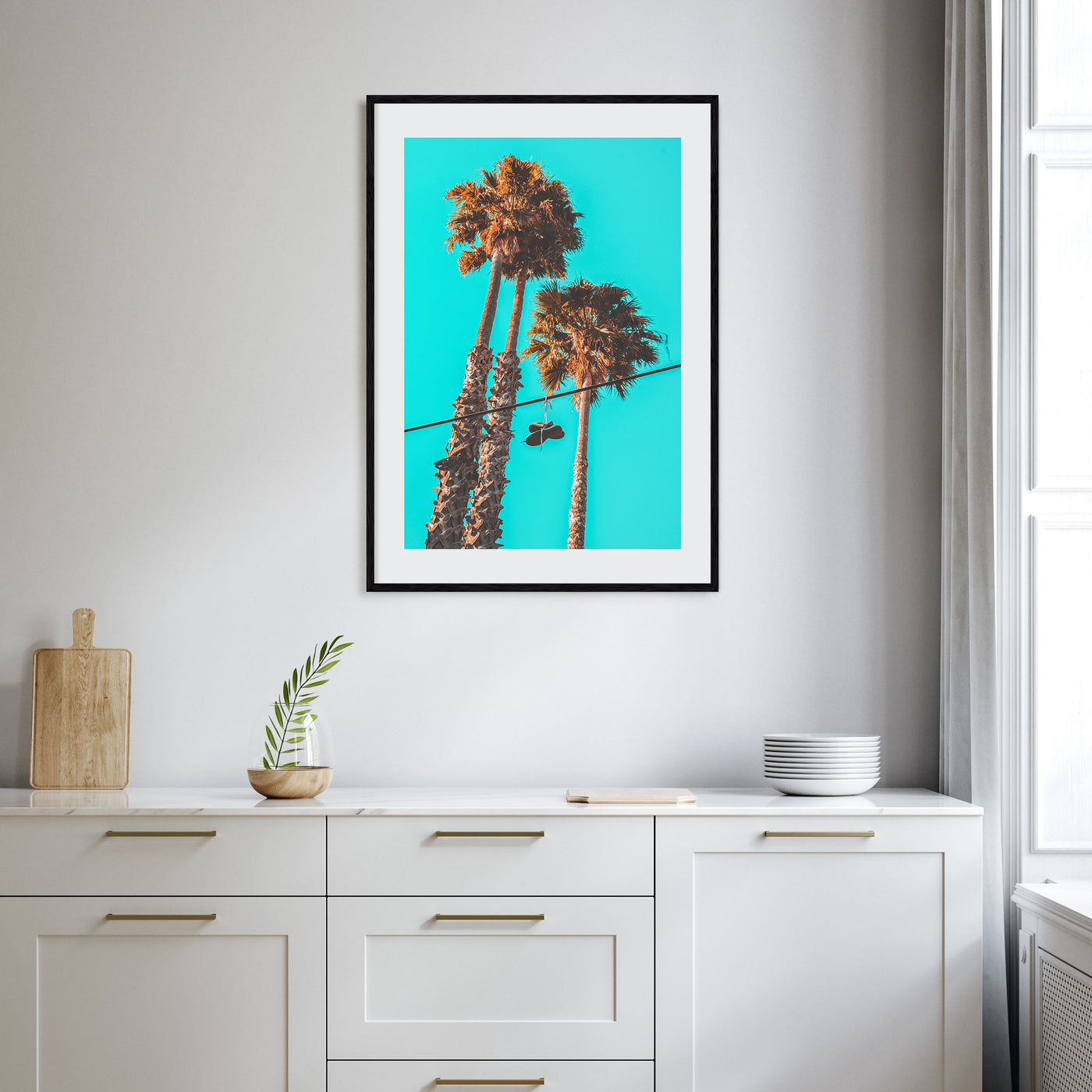 Shoes Hanging Photo Color Poster