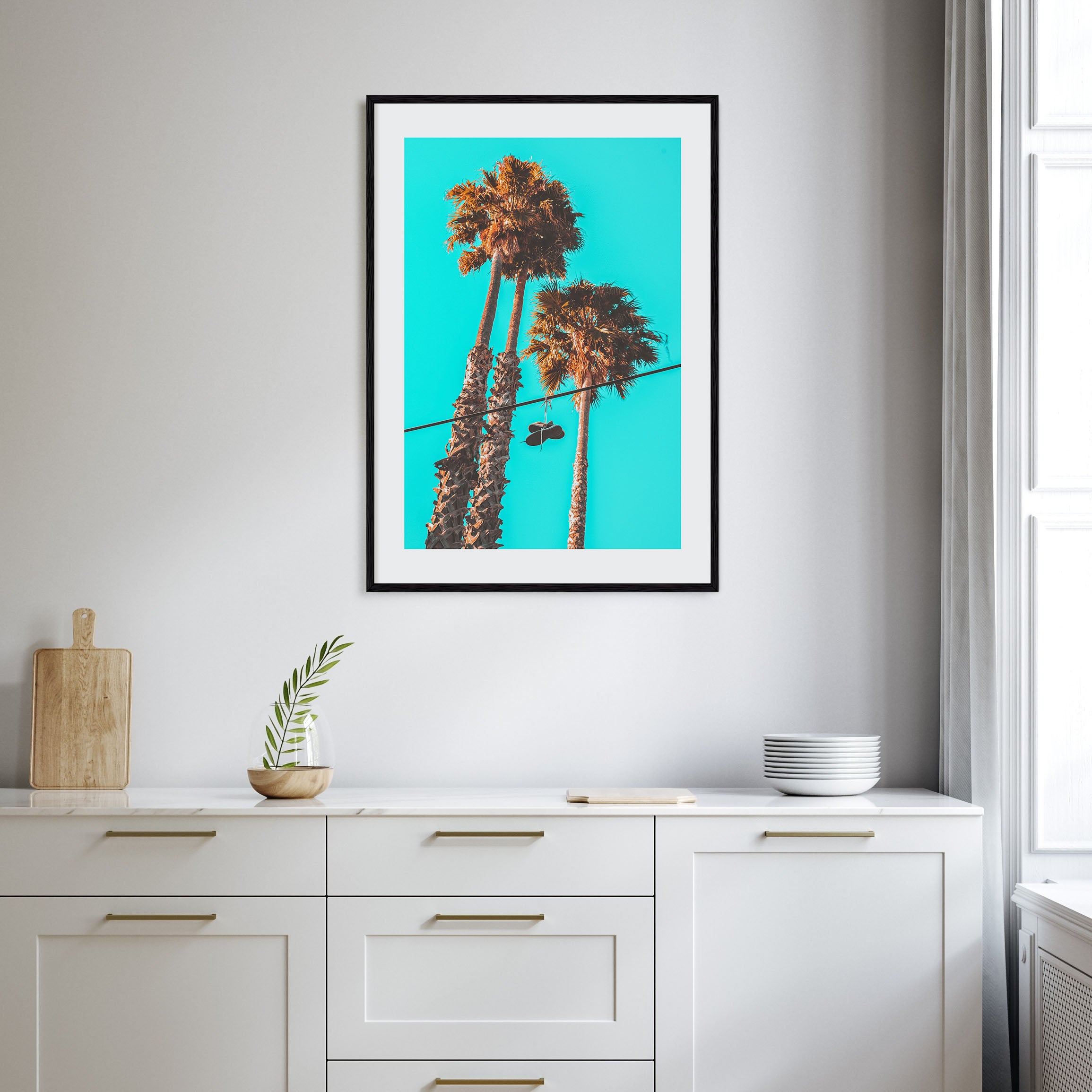 Shoes Hanging Photo Color Poster