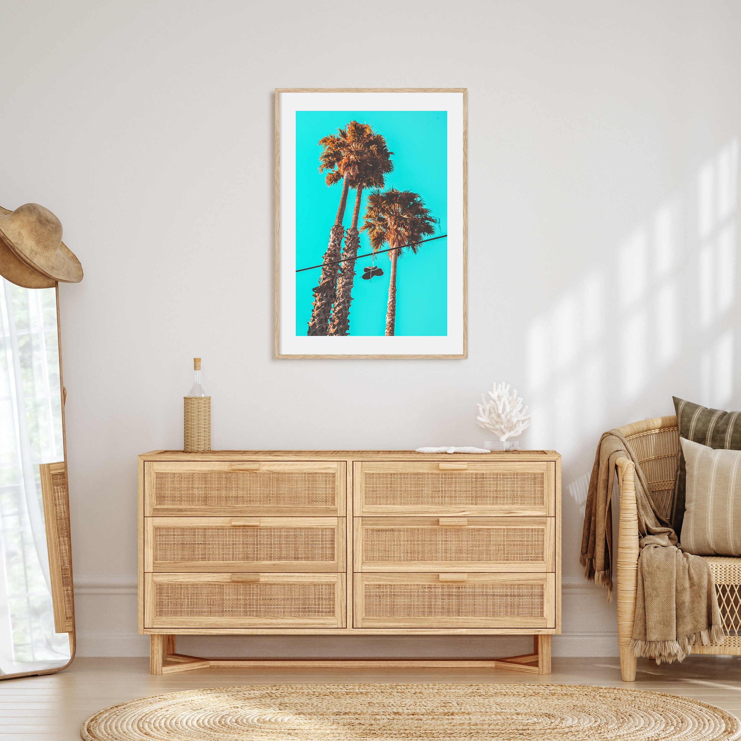 Shoes Hanging Photo Color Poster