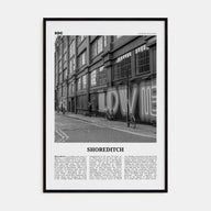 Shoreditch Travel B&W Poster