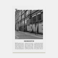 Shoreditch Travel B&W Poster