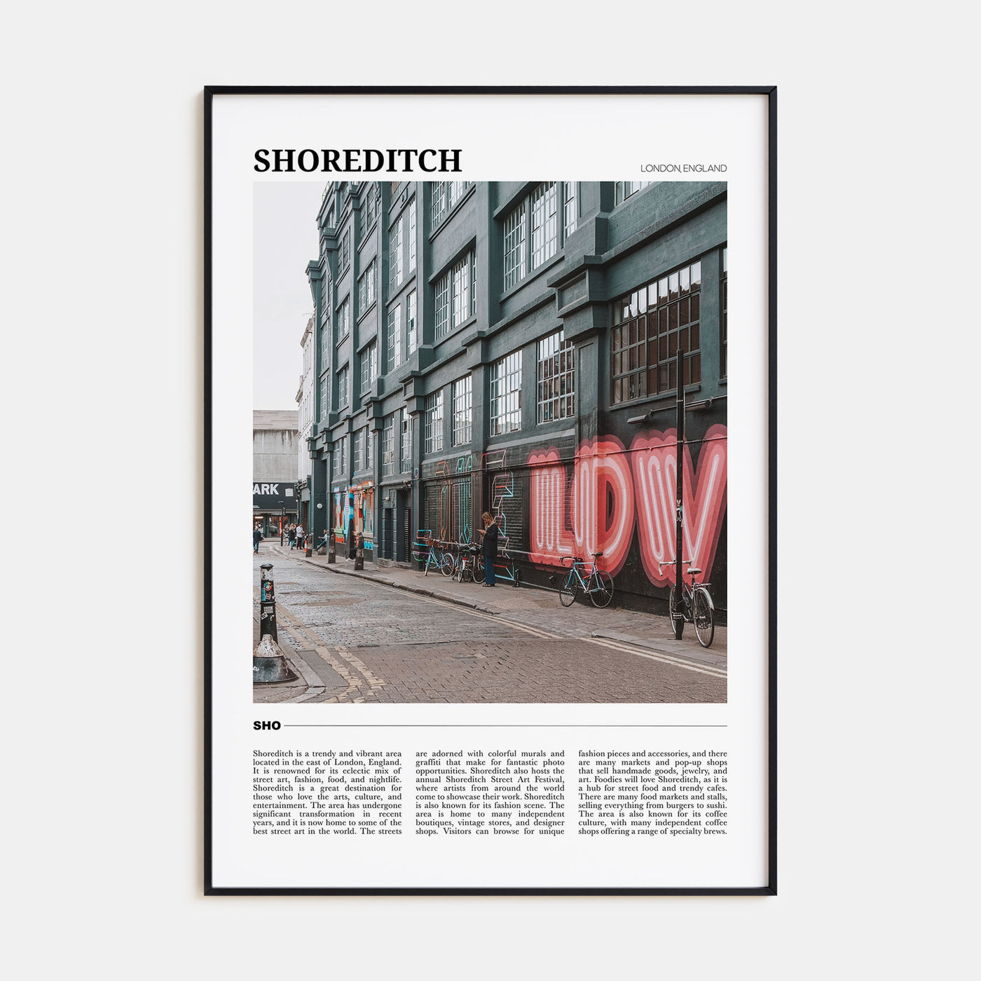 Shoreditch Travel Color Poster