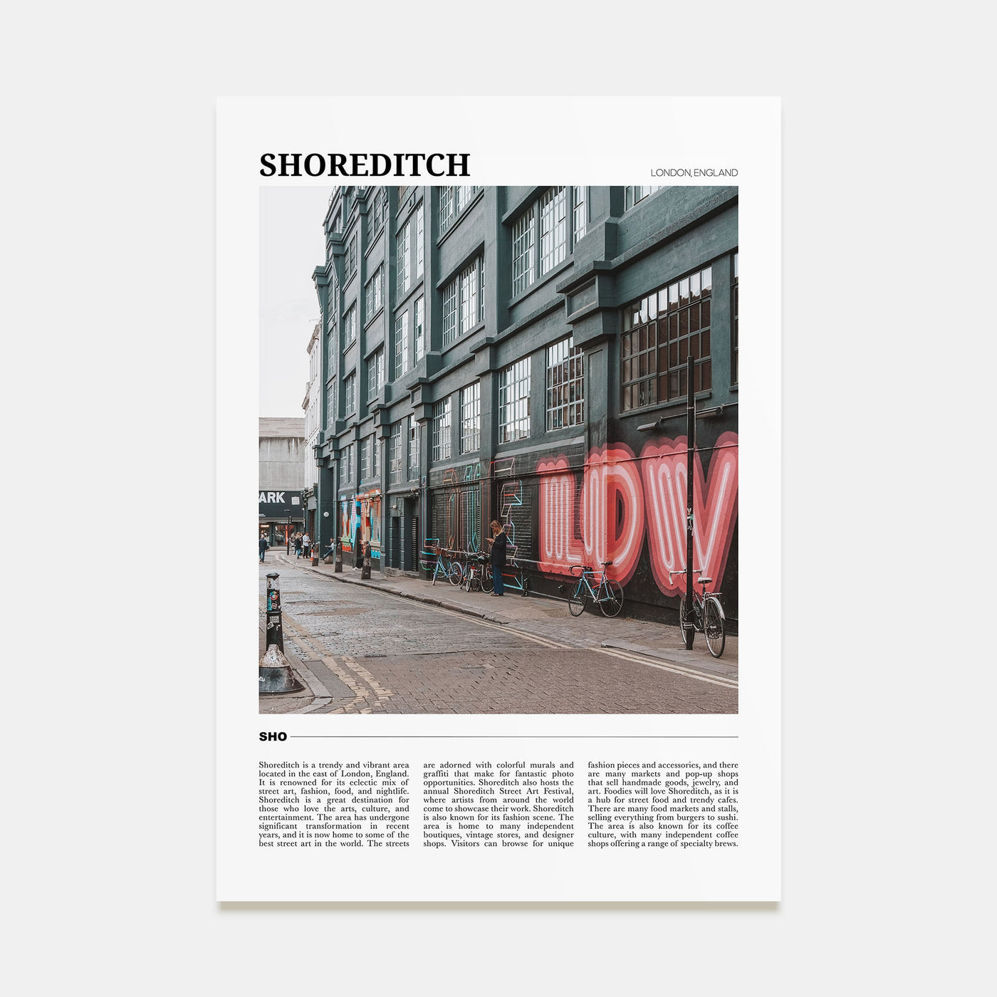 Shoreditch Travel Color Poster