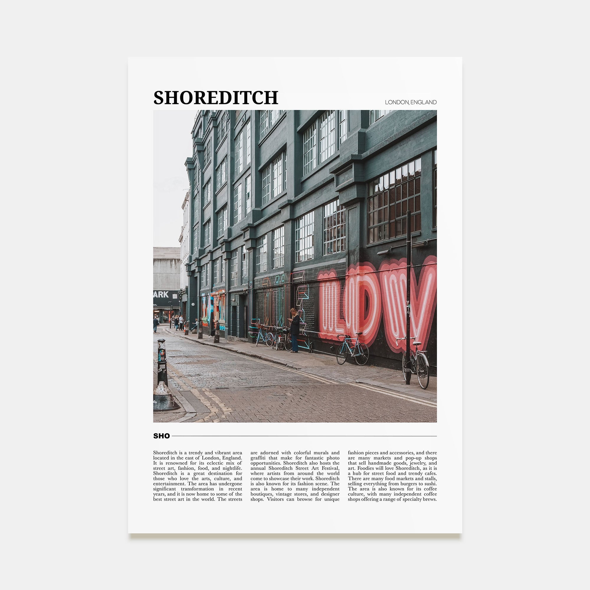 Shoreditch Travel Color Poster