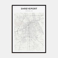 Shreveport Map Portrait Poster