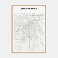 Shreveport Map Portrait Poster