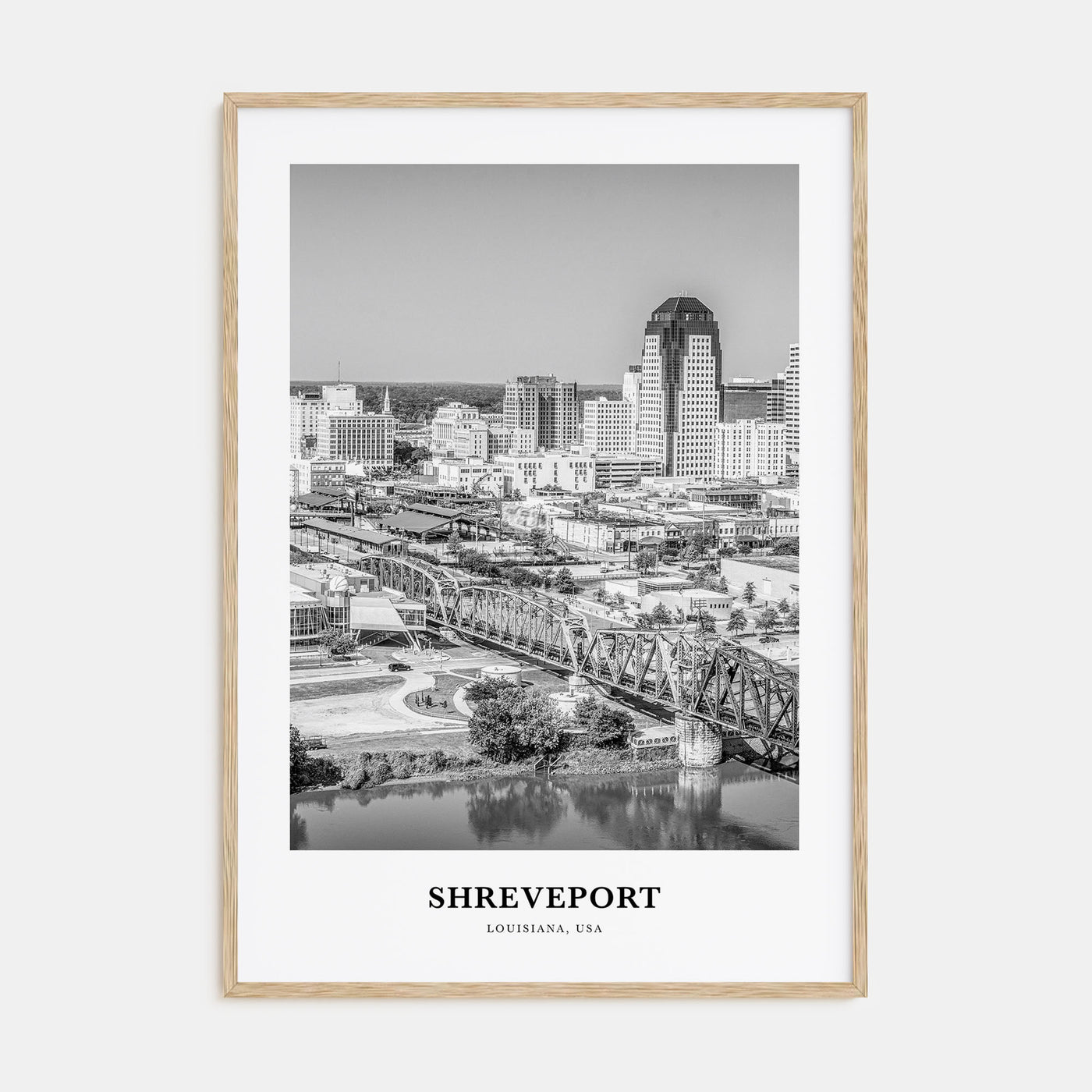 Shreveport Portrait B&W Poster