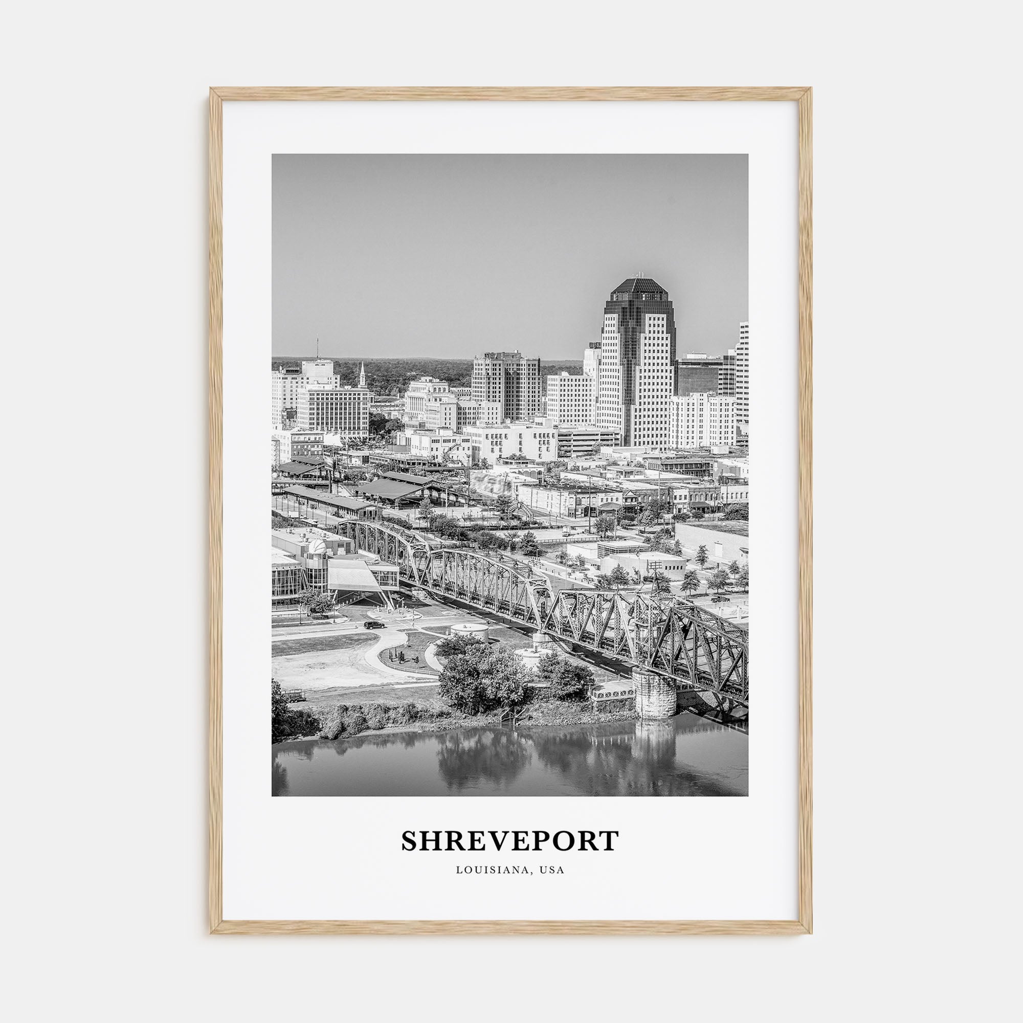 Shreveport Portrait B&W Poster