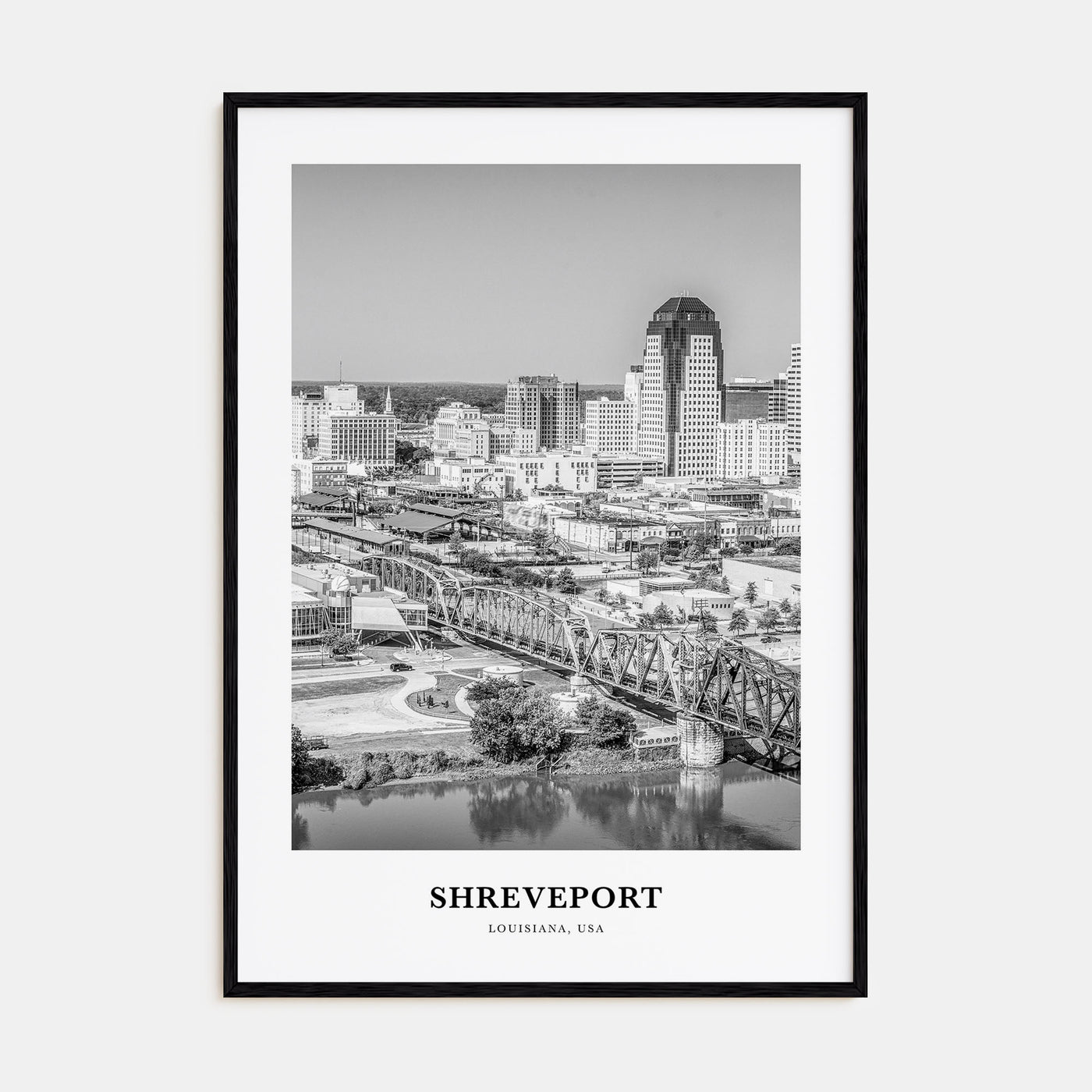 Shreveport Portrait B&W Poster