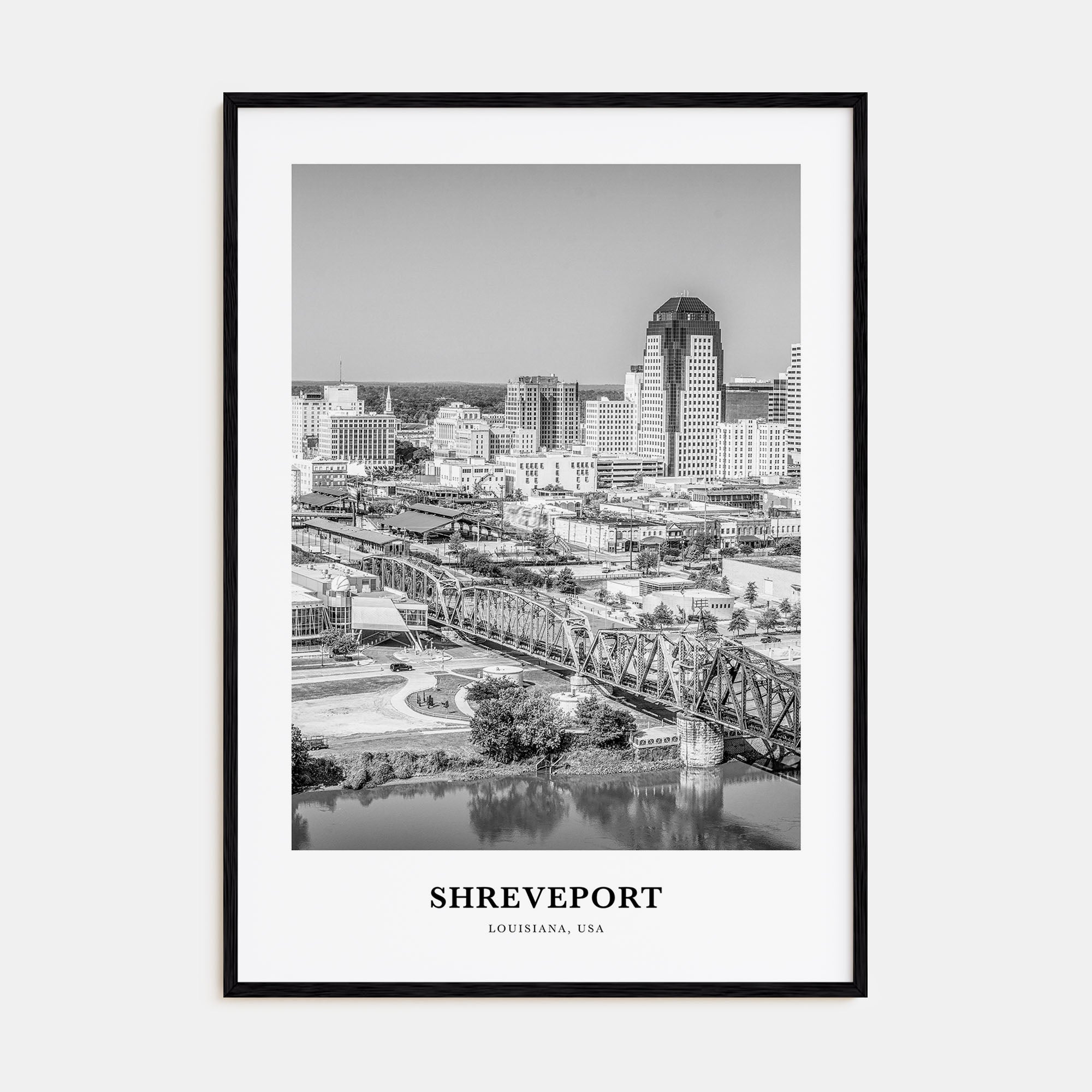 Shreveport Portrait B&W Poster