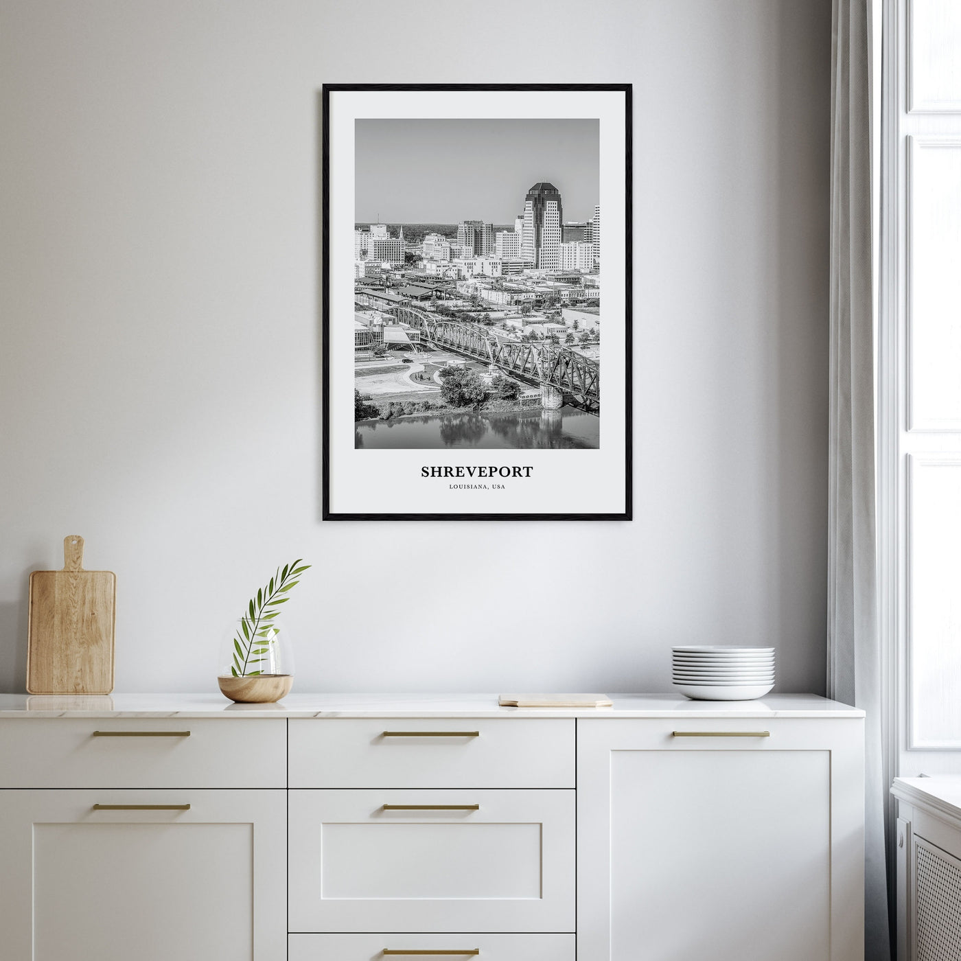 Shreveport Portrait B&W Poster