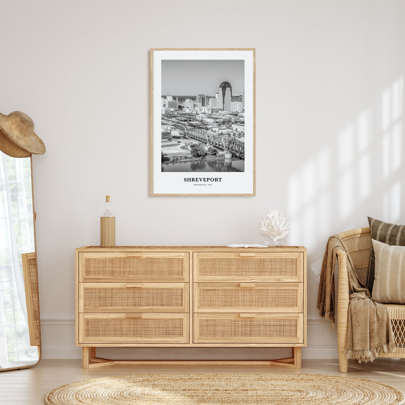 Shreveport Portrait B&W Poster