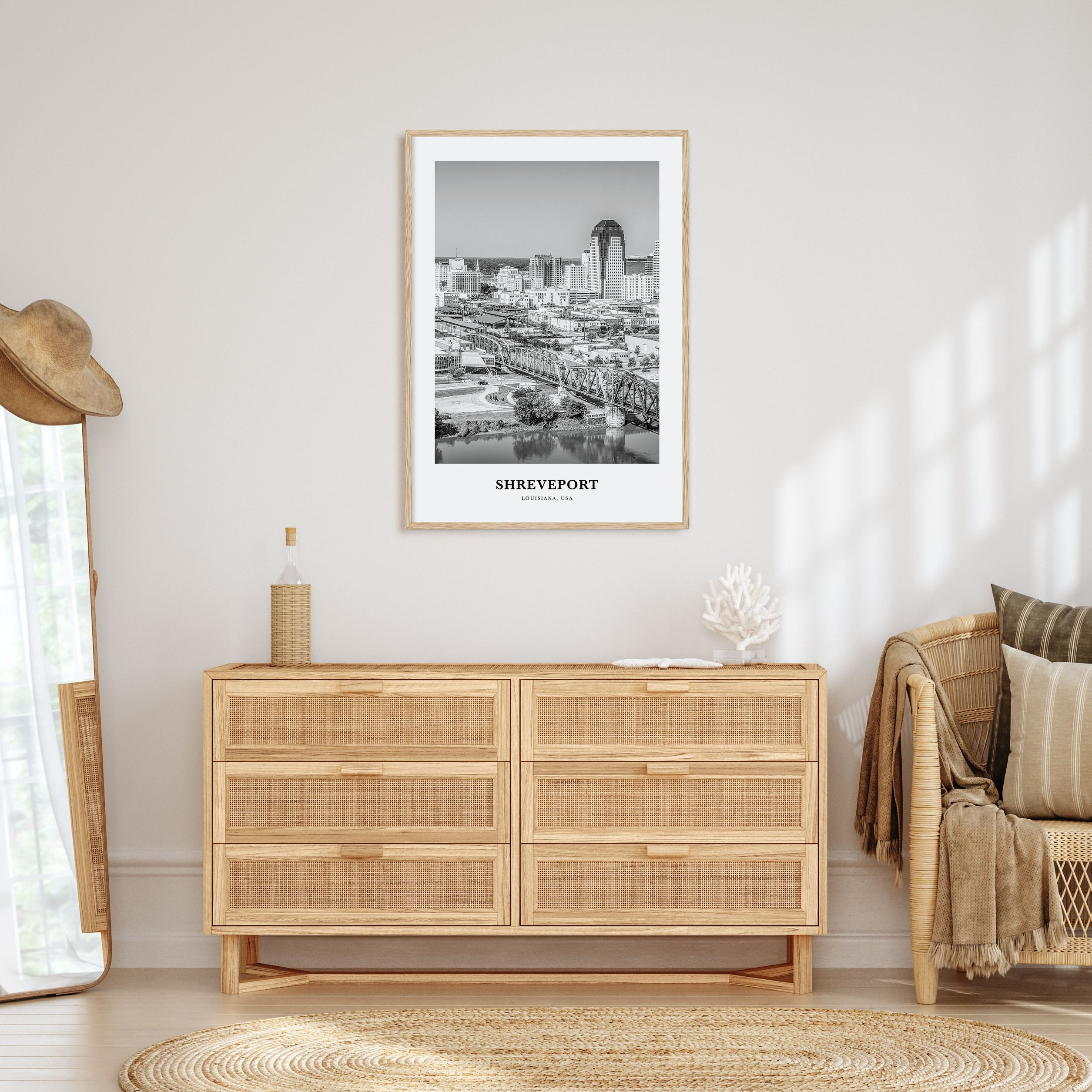 Shreveport Portrait B&W Poster