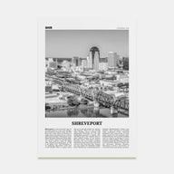 Shreveport Travel B&W Poster