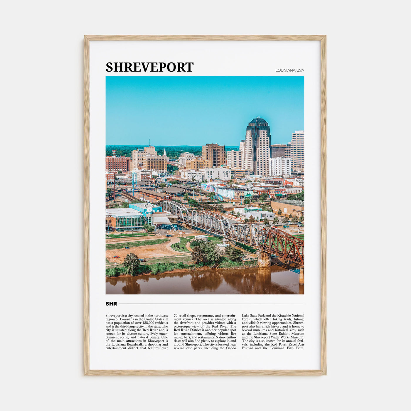 Shreveport Travel Color Poster