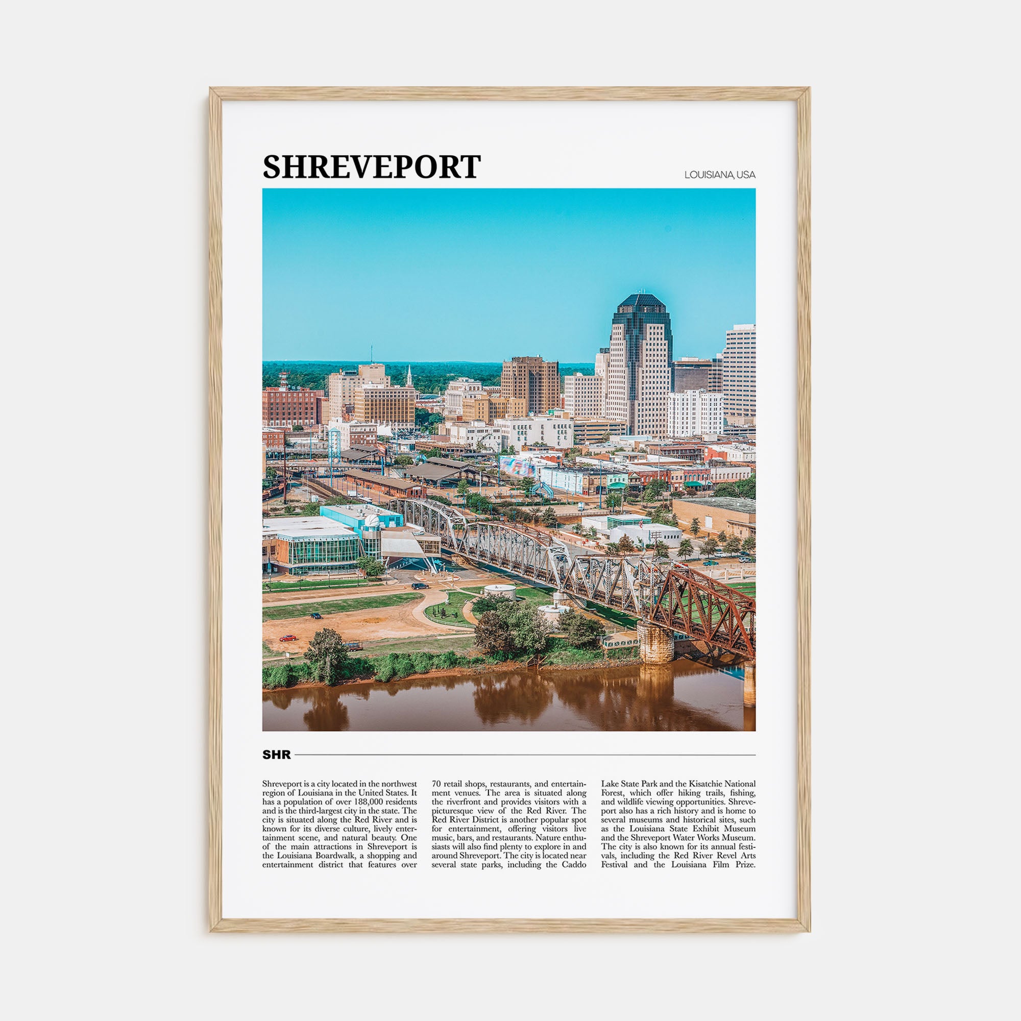 Shreveport Travel Color Poster