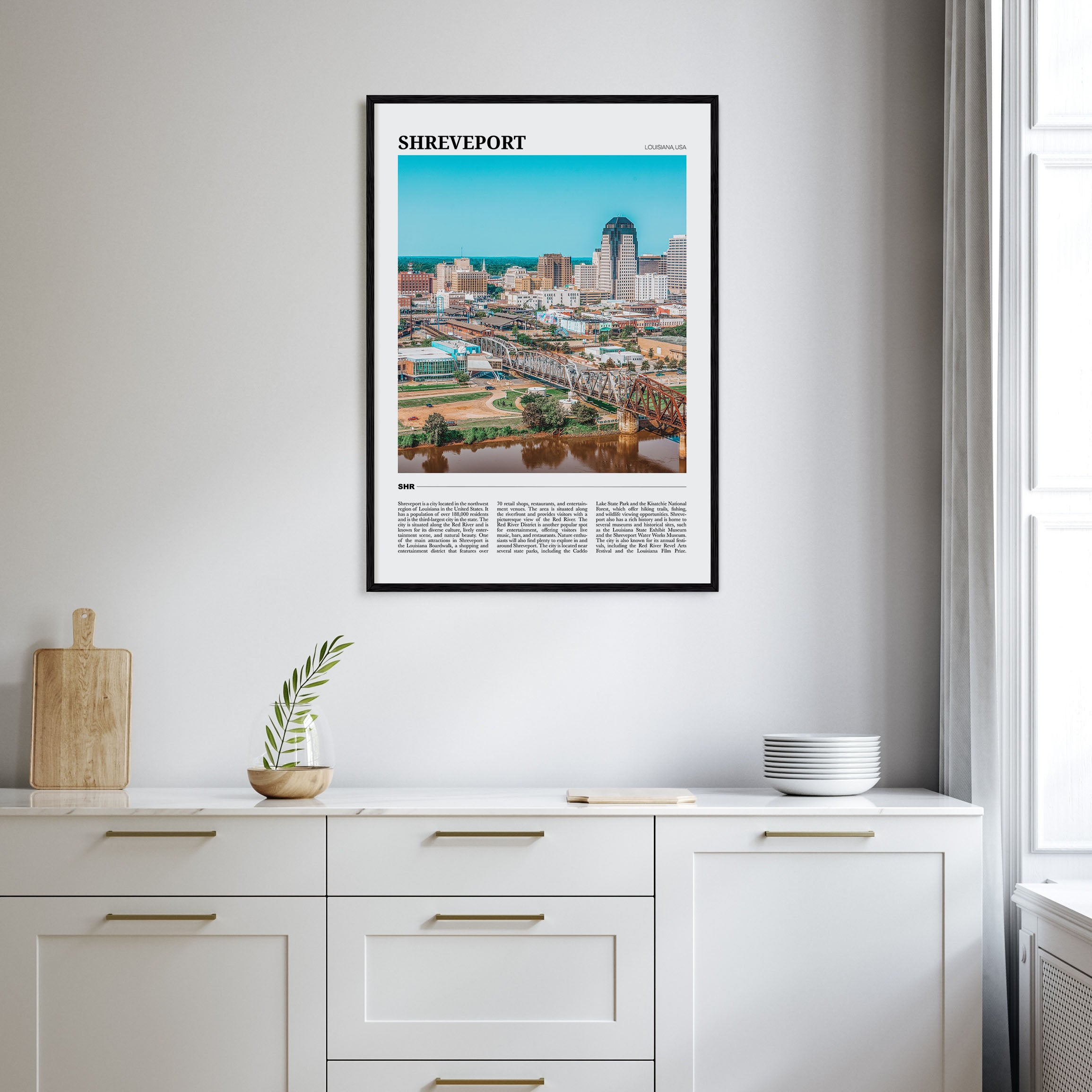 Shreveport Travel Color Poster