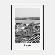 Šibenik Portrait B&W Poster