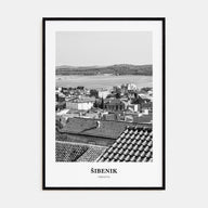 Šibenik Portrait B&W Poster
