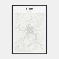 Sibiu Map Portrait Poster