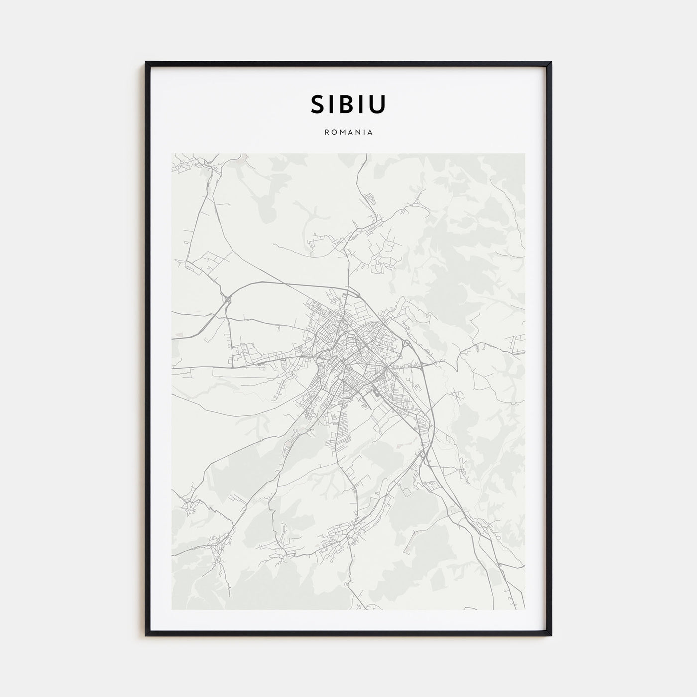 Sibiu Map Portrait Poster