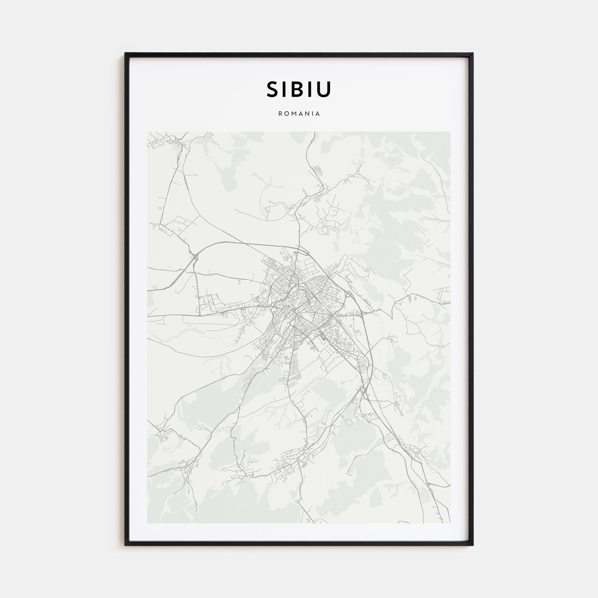 Sibiu Map Portrait Poster