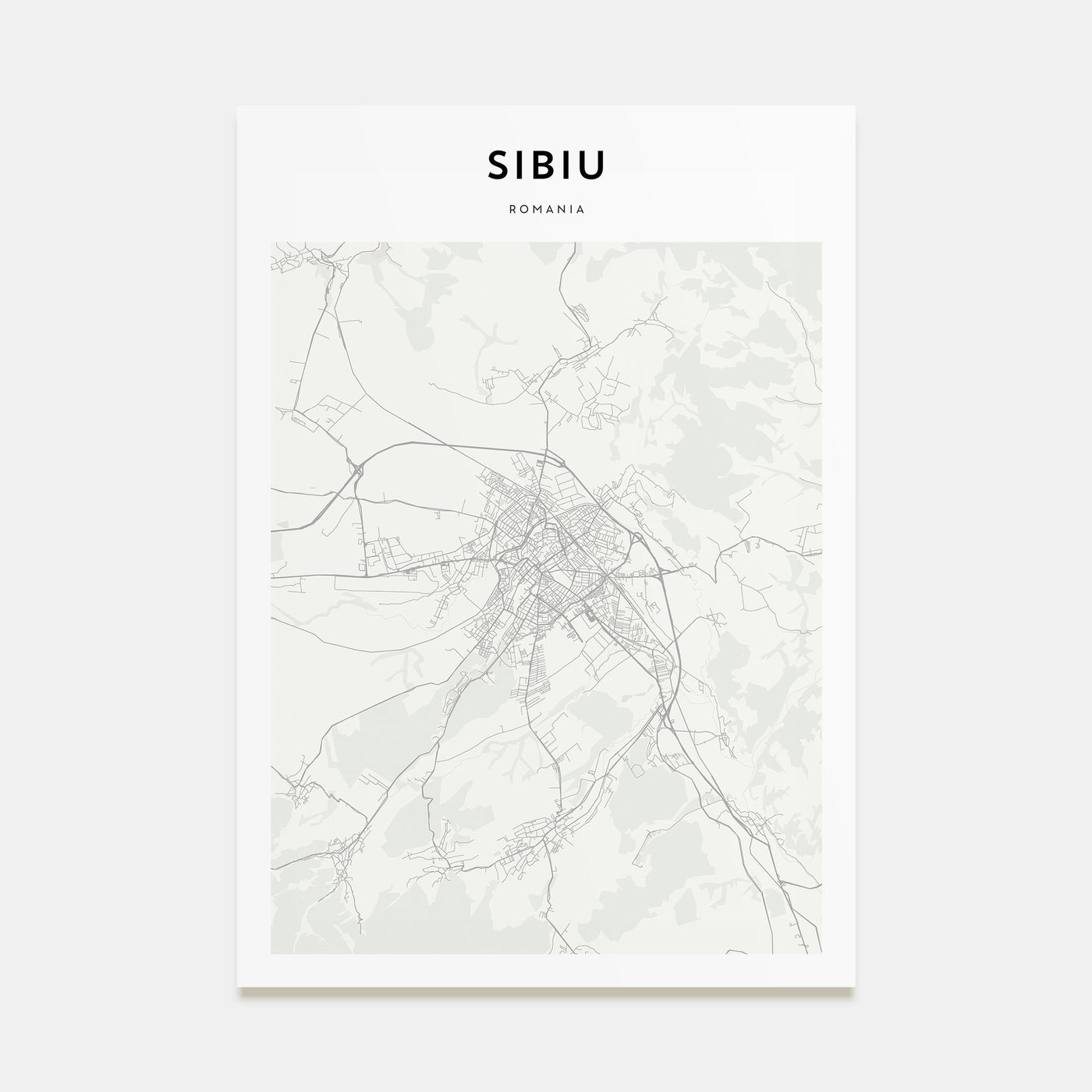 Sibiu Map Portrait Poster