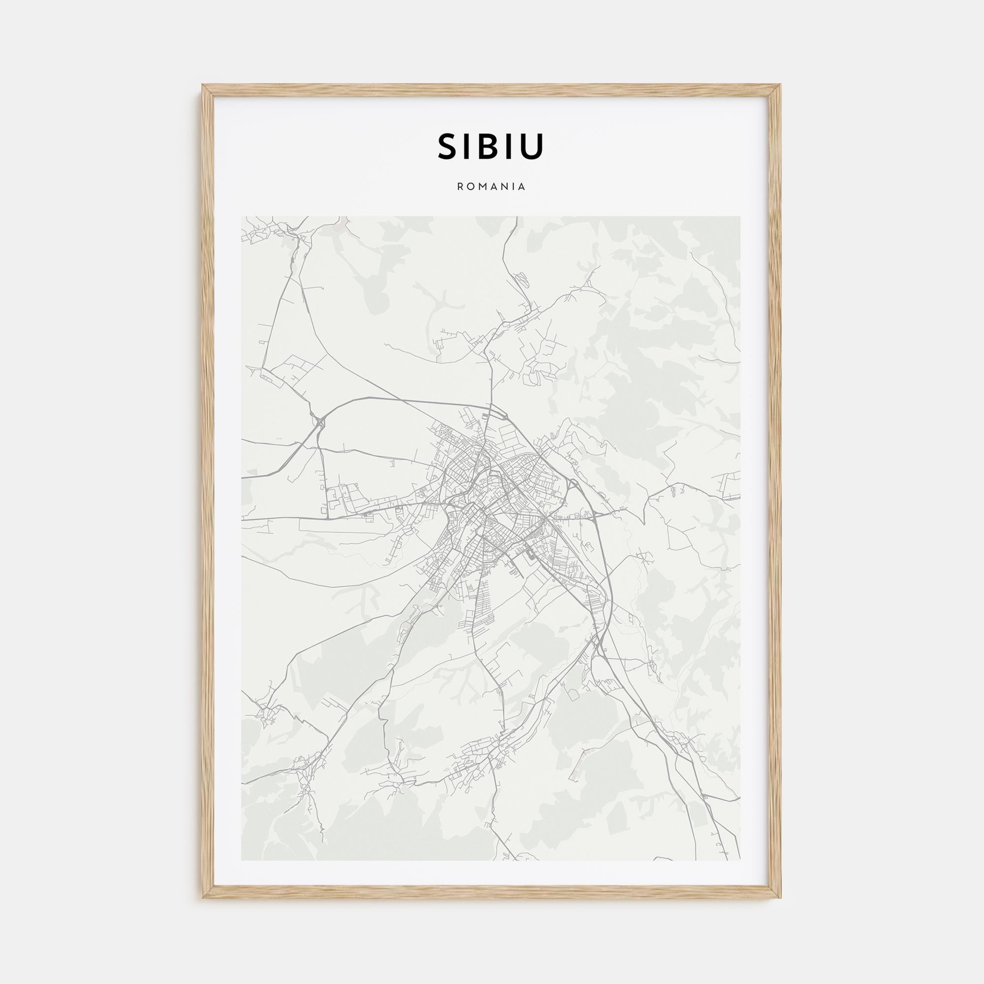 Sibiu Map Portrait Poster
