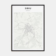 Sibiu Map Portrait Poster