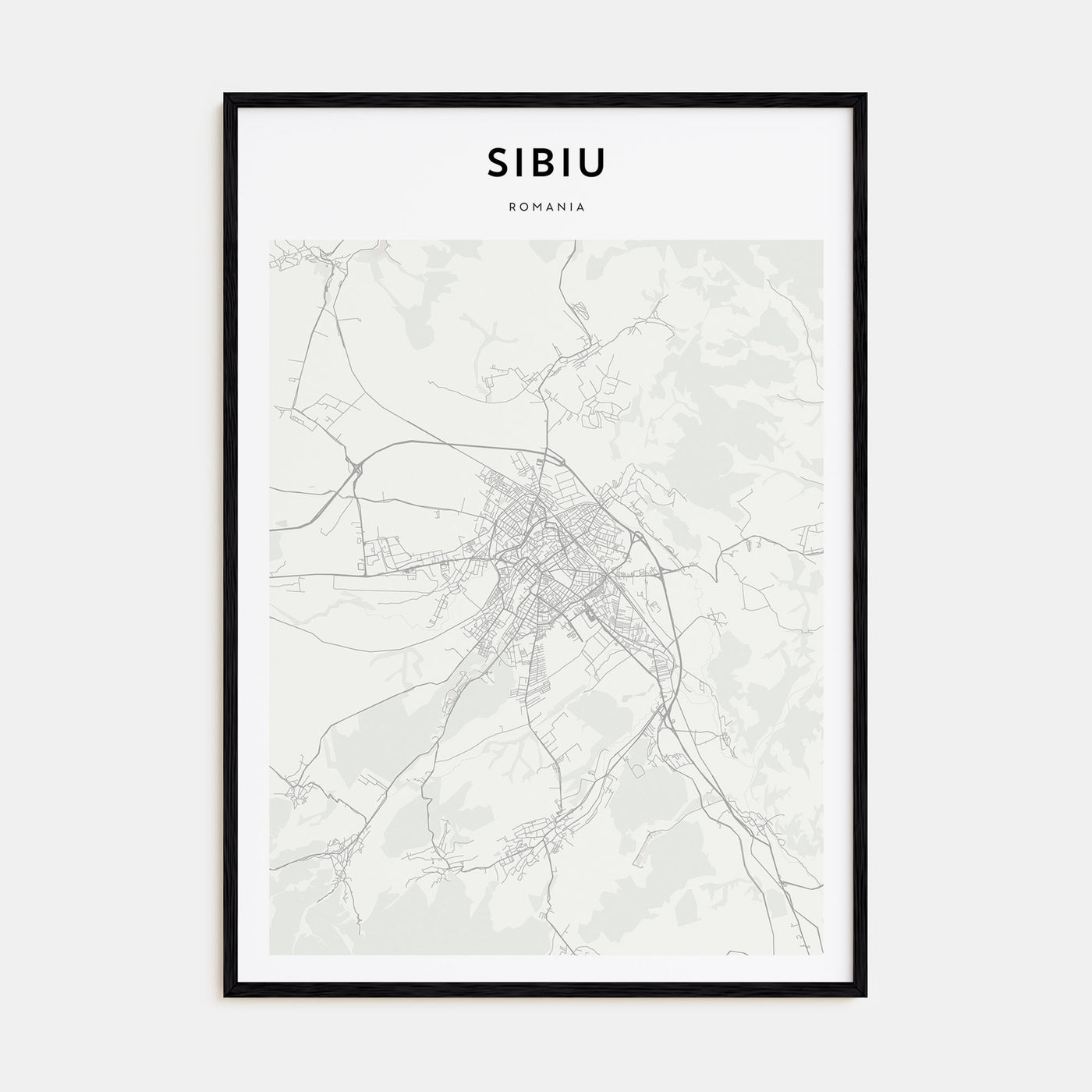 Sibiu Map Portrait Poster