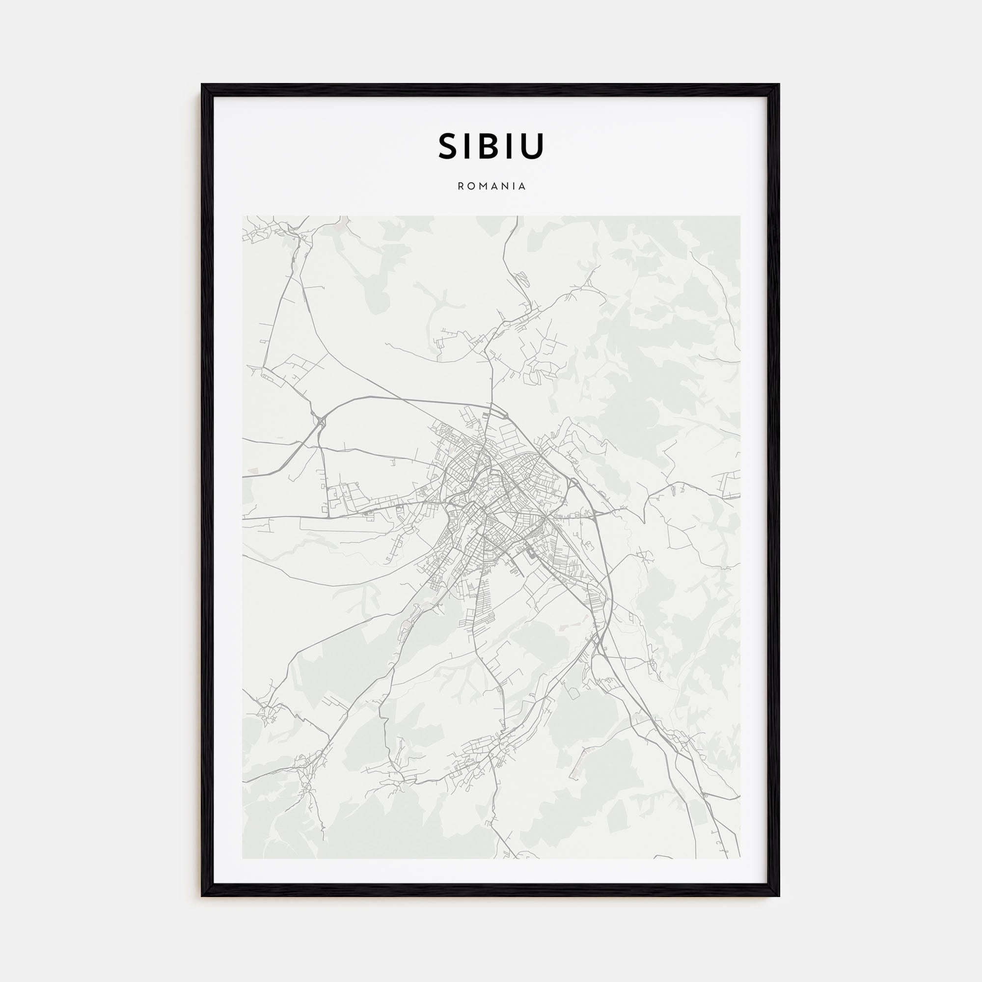 Sibiu Map Portrait Poster